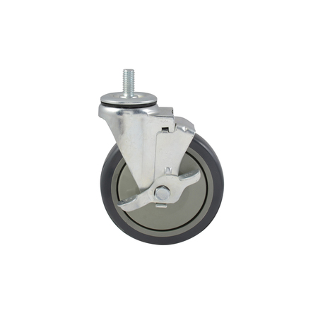 URREA 5" utility wire cart caster with brake RAS